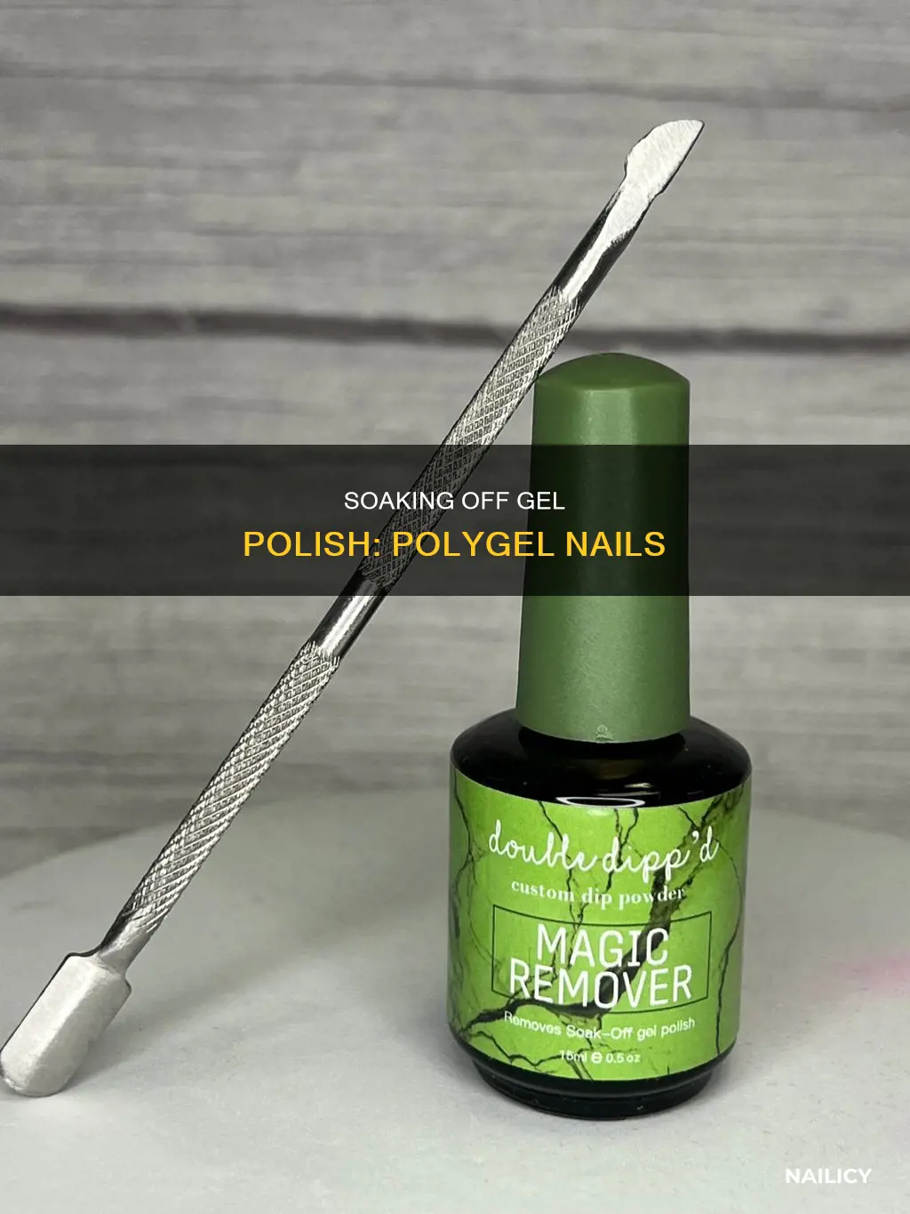 can you soak off gel polish on a polygel nail