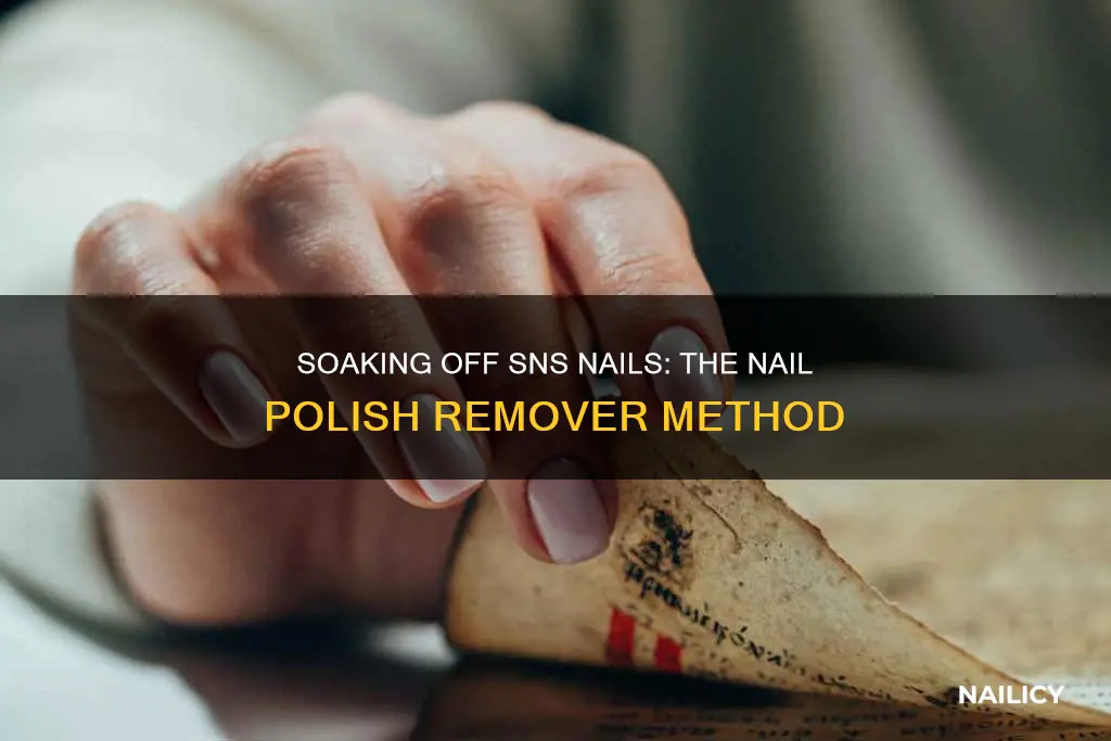 can you soak off sns with nail polish remover