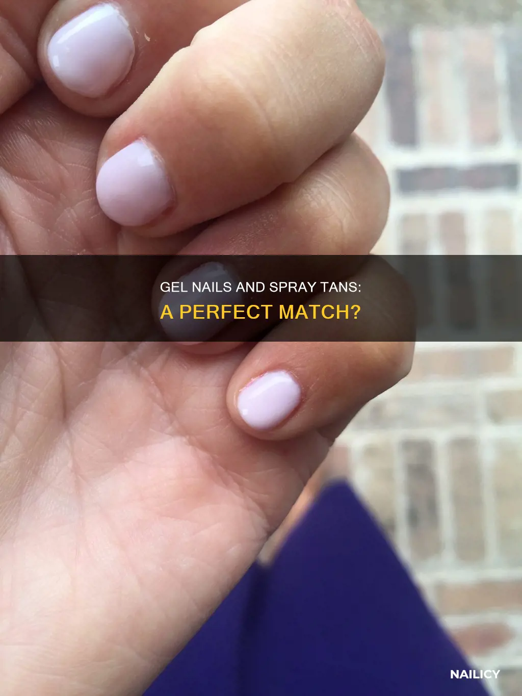 can you spray tan with gel nails