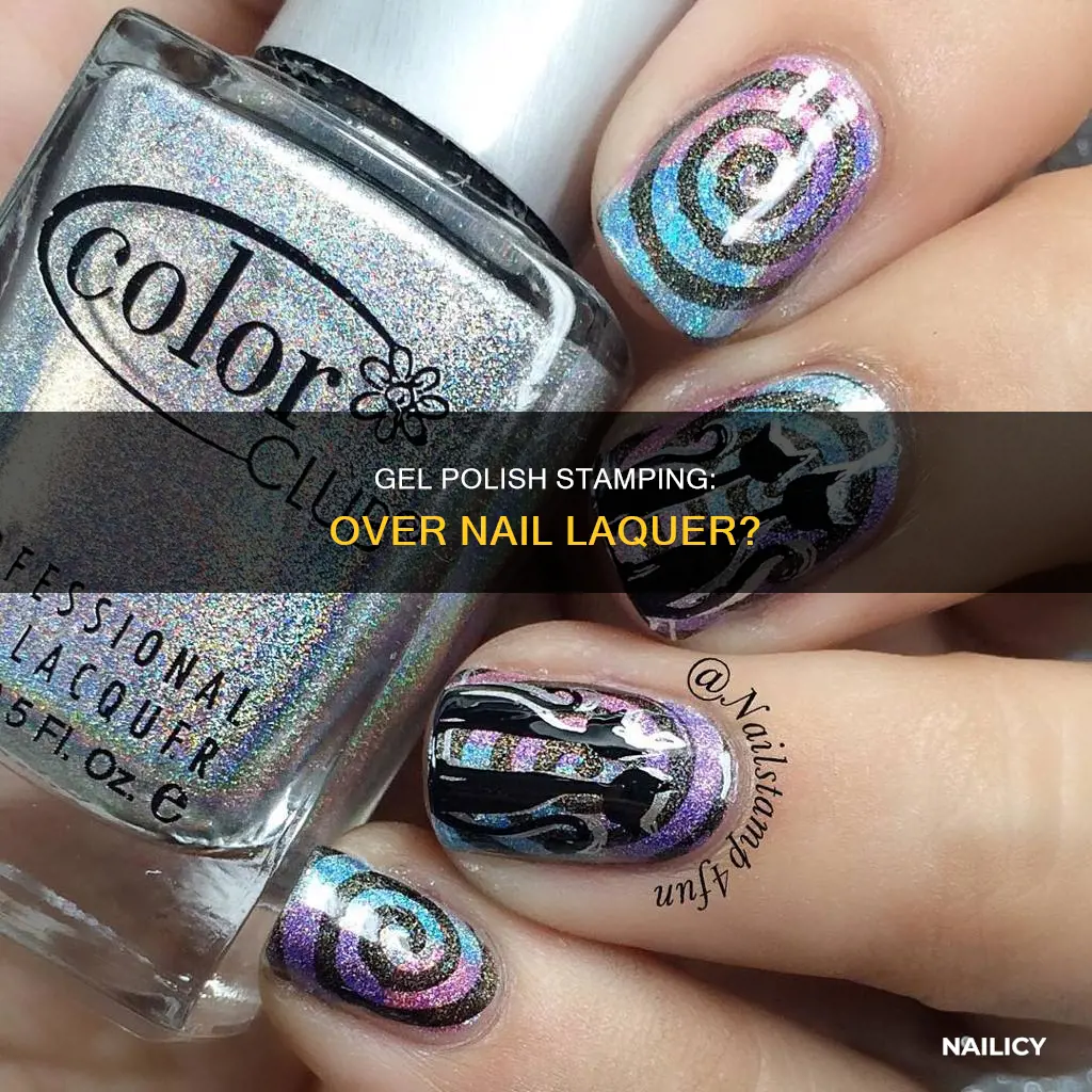 can you stamp gel polish over nail laquer