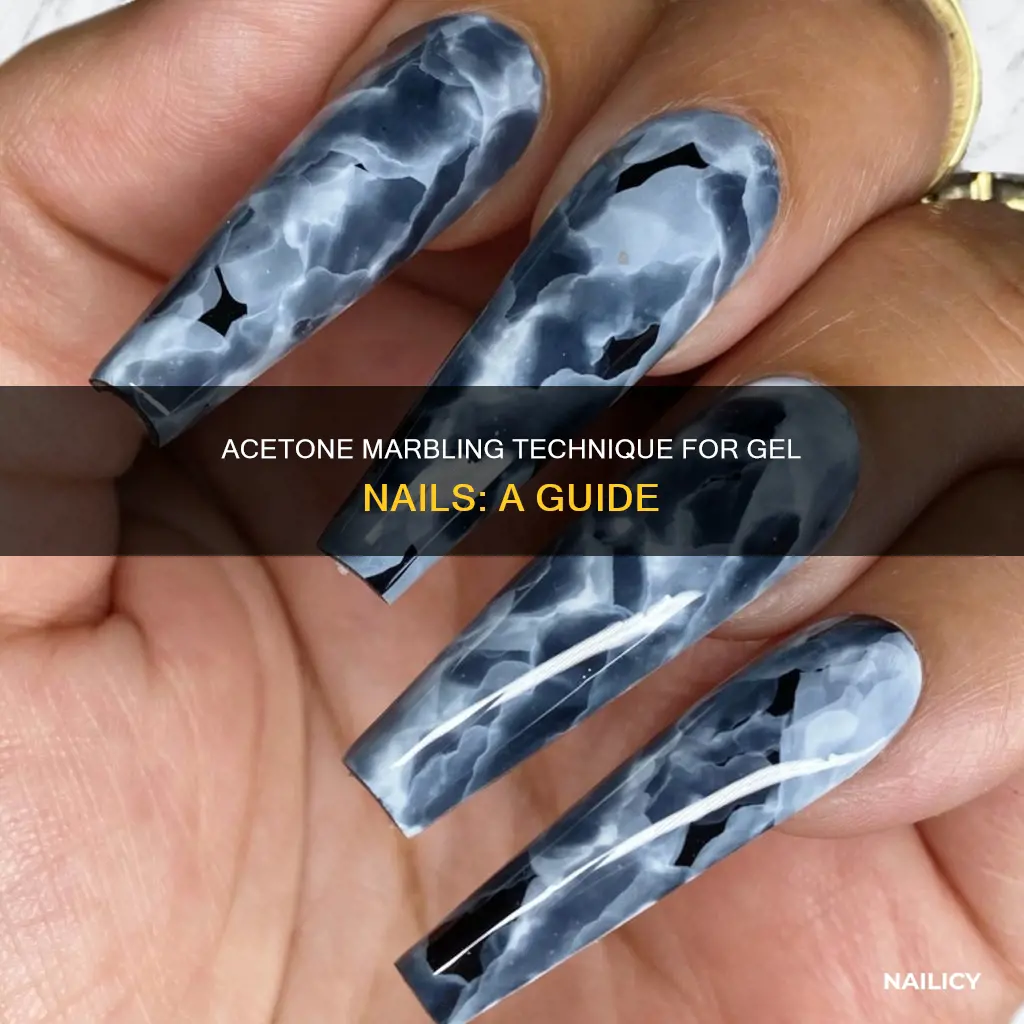 can you use acetone for marbeling on gel nails
