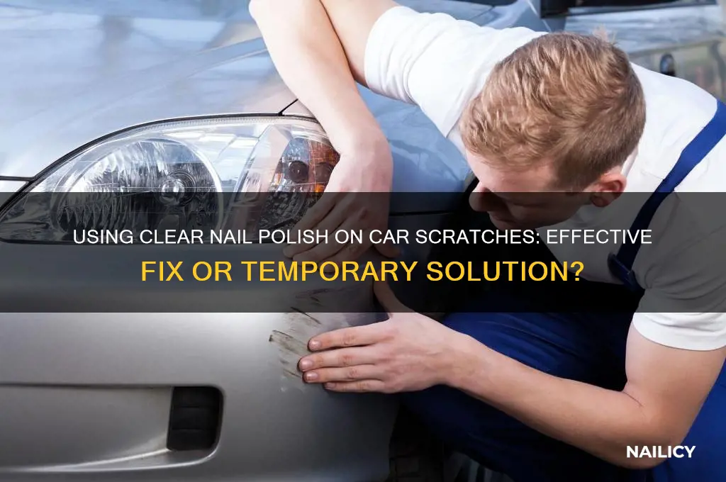 can you use clear nail polish on car
