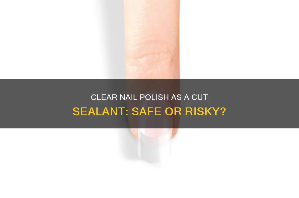 can you use clear nail polish to seal a cut