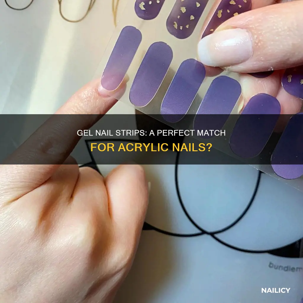 can you use gel nail strips on acrylic nails