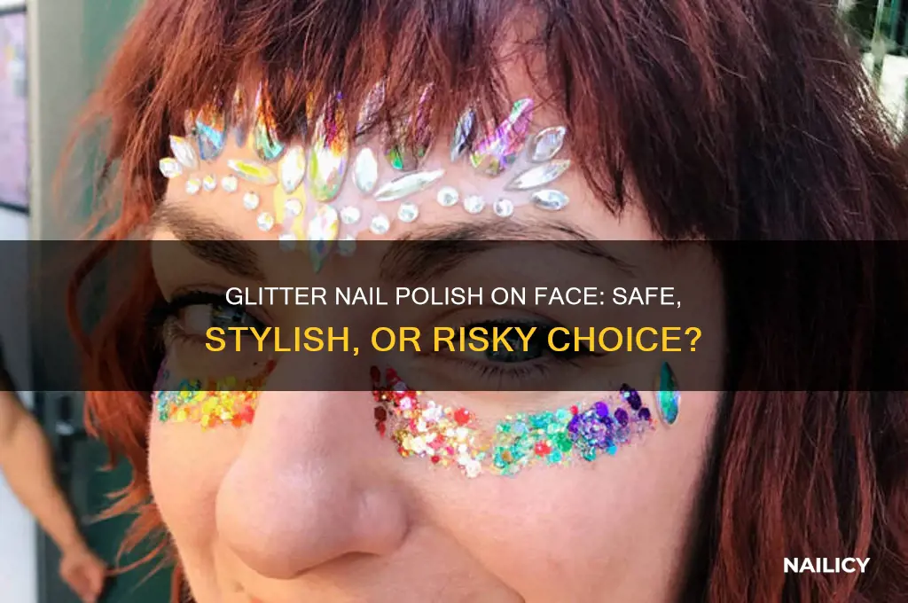 can you use glitter nail polish on your face