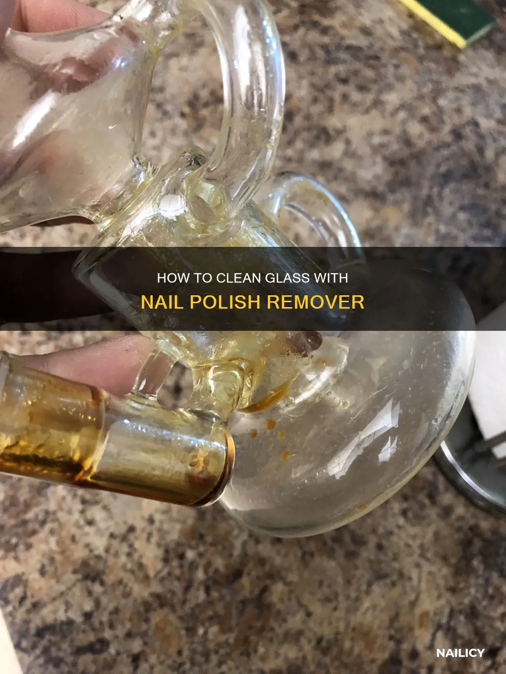 can you use nail polish remover to clean glass
