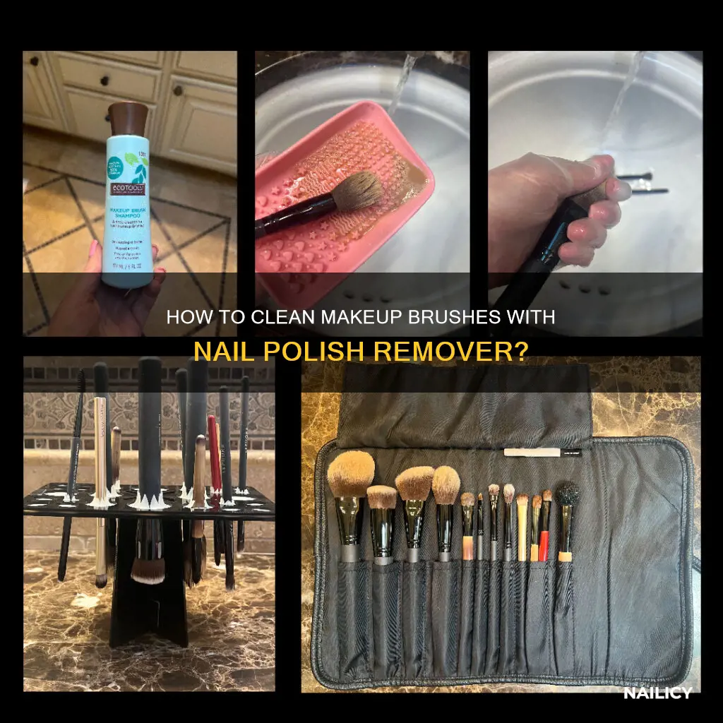 can you use nail polish remover to clean makeup brushes