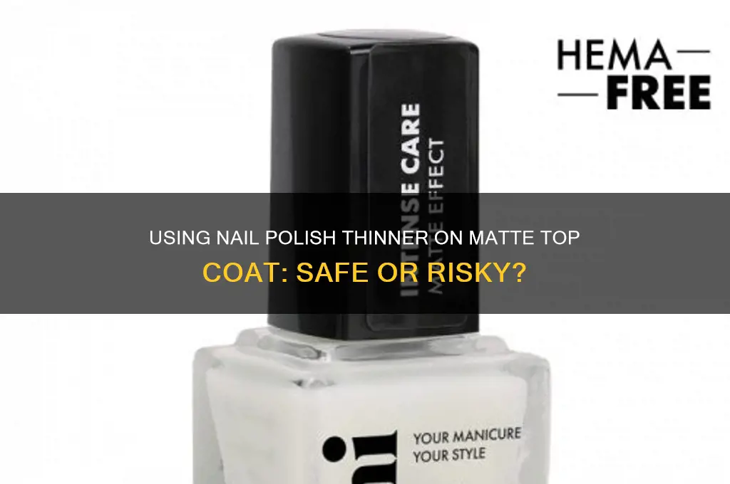 can you use nail polish thinner on matte top coat