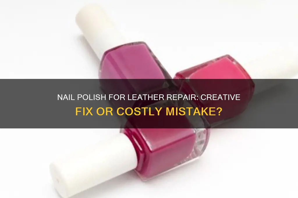 can you use nail polish to repair leather
