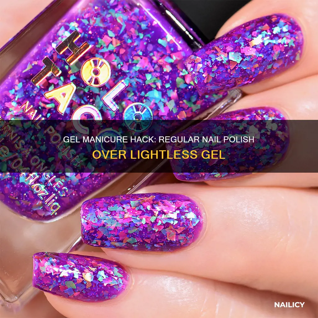 can you use regular nail polish over light less gel