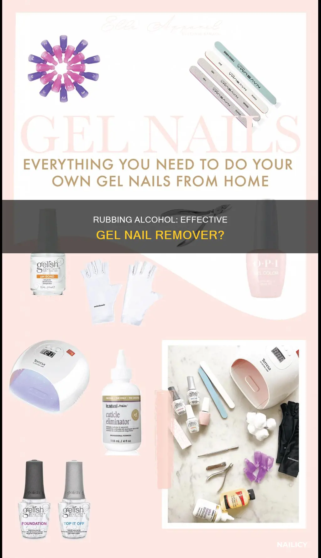 can you use rubbing alcohol to remove gel nails
