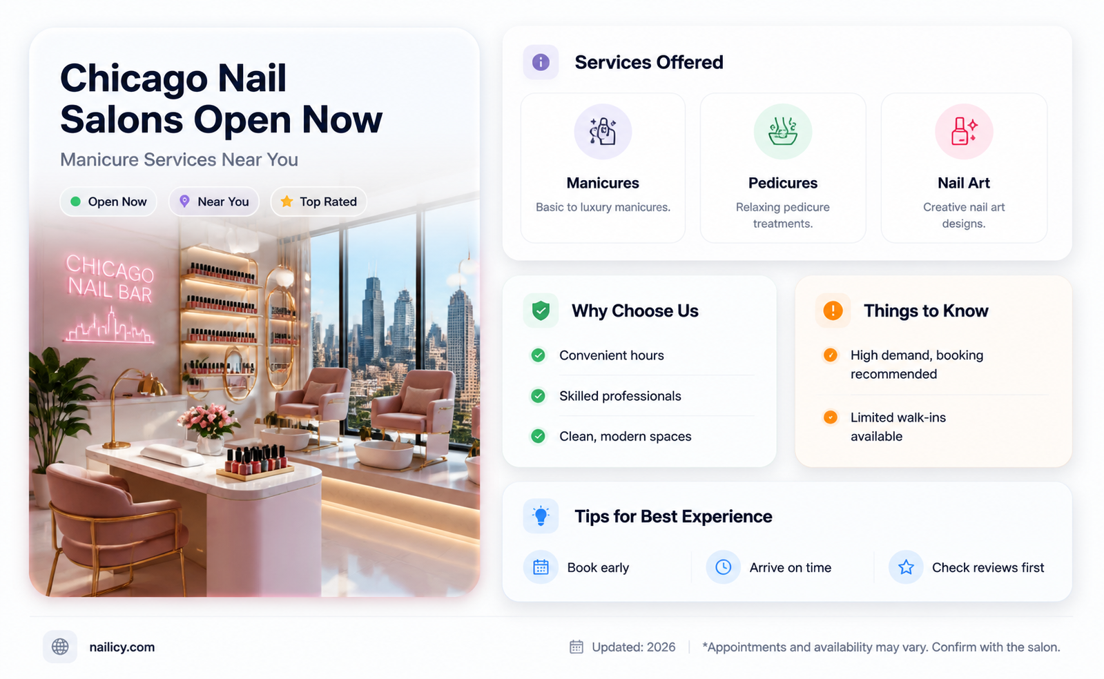 are any nail salons open in chicago