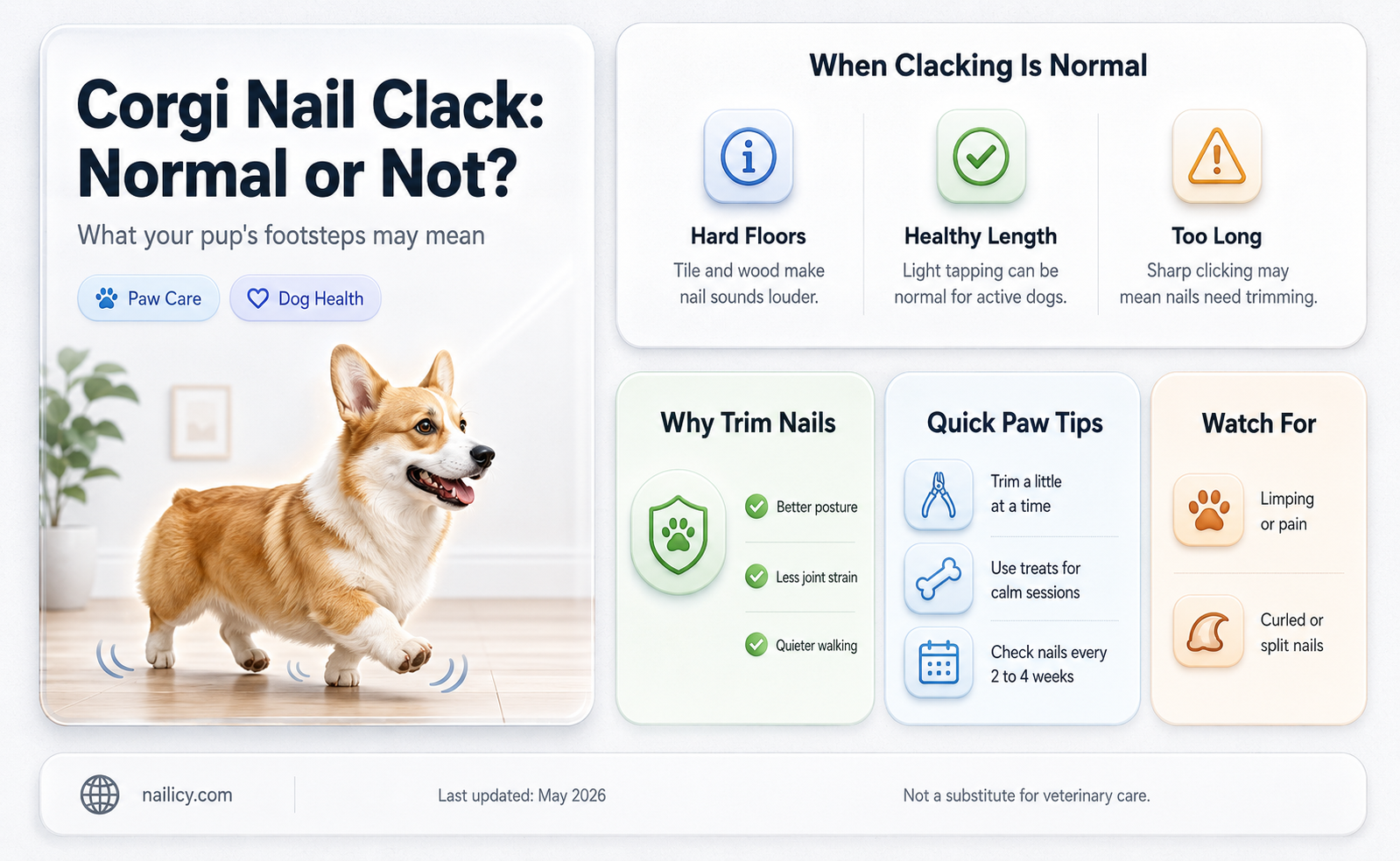 are my corgis nails supposed to clack