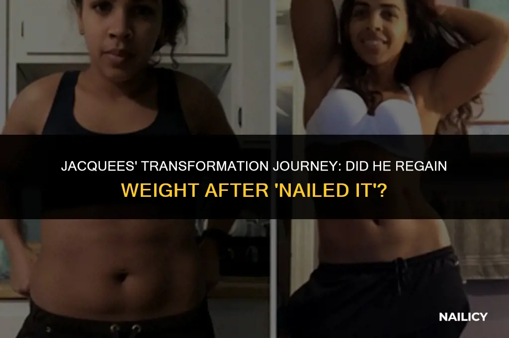 did jacquees on nailed it get fat again
