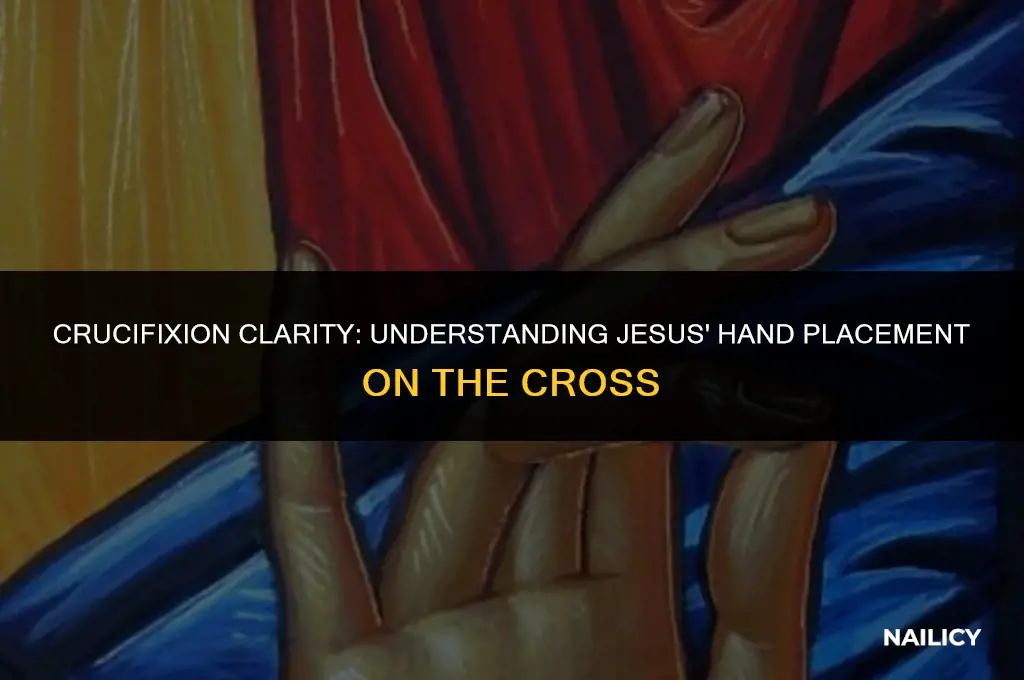 did jesus hands get nailed above his head