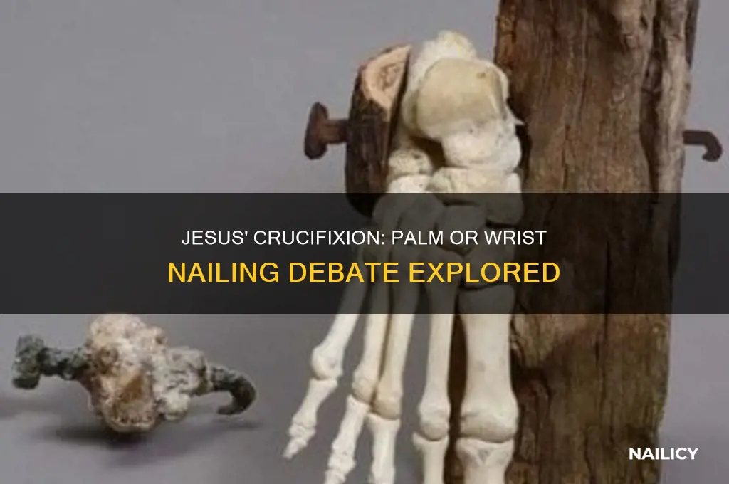 did jesus nails in palm or wrist