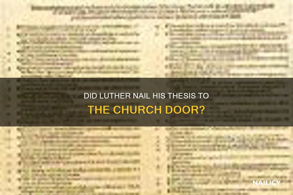 did luther nail his thesis