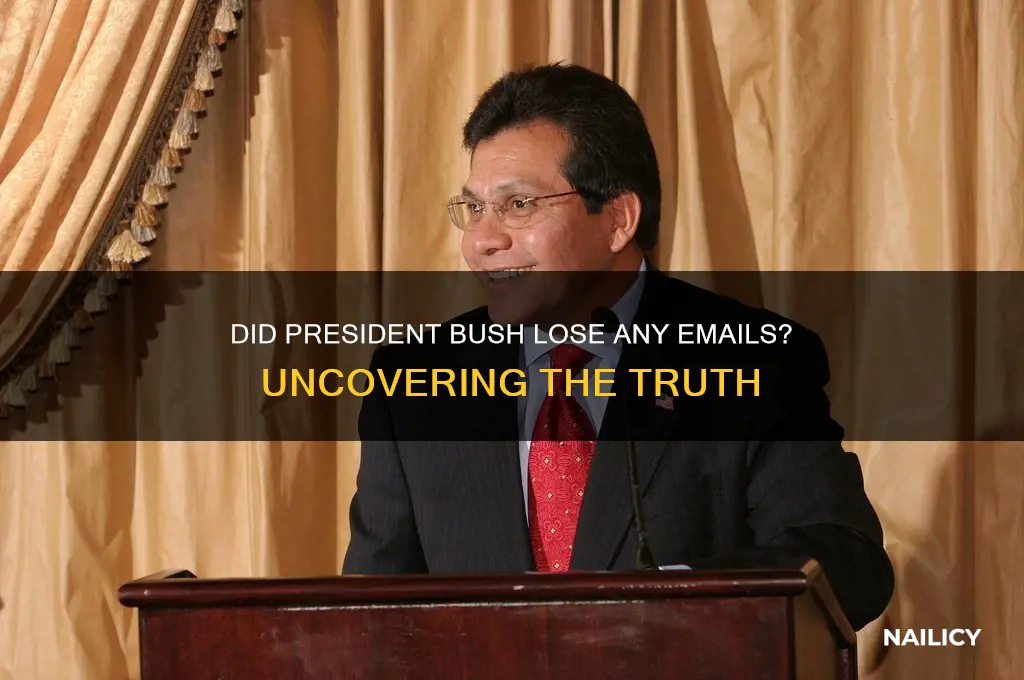 did pres bush dubya lose any e-nails