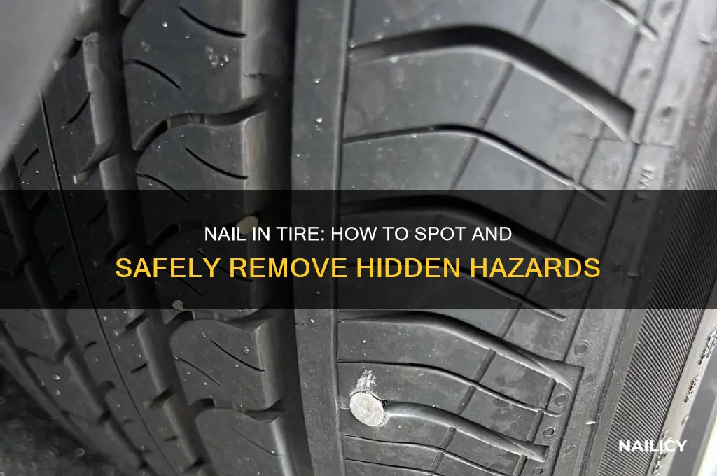 did someone put a nail behind my tire
