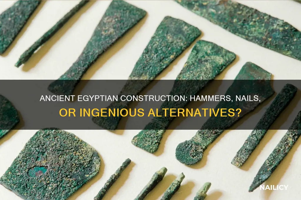 did the egyptians build with hammers and nails