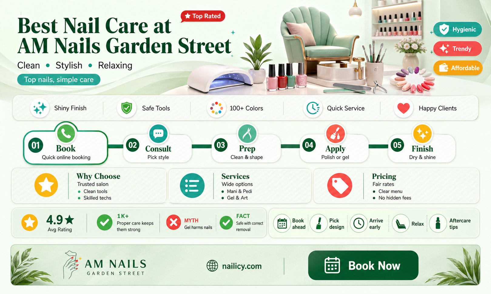 am nails garden street