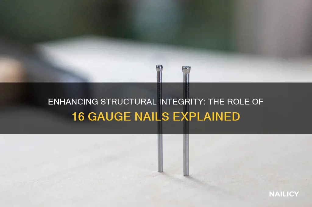do 16 gauge nails add any integrity