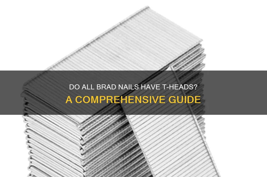 do all brad nails have t heads