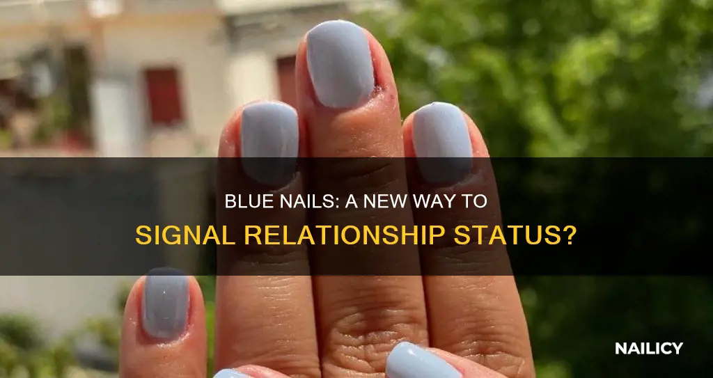 do blue nails mean you