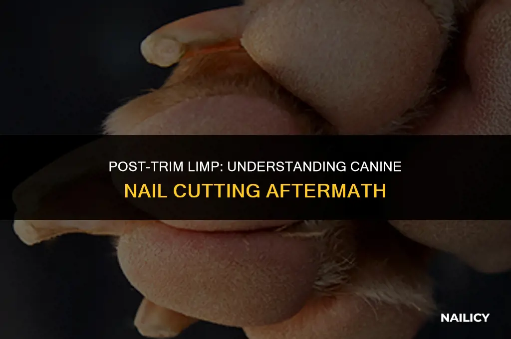 do dogs limp after getting their nails cut
