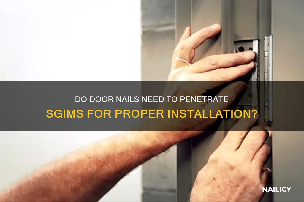 do door nails have to go through sgims
