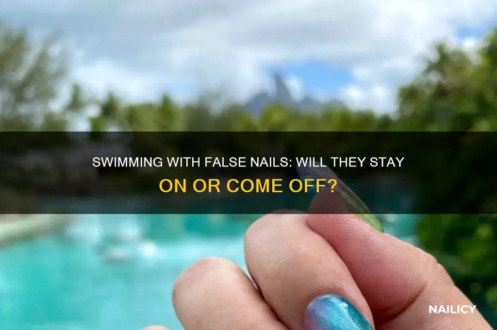 do false nails come off swimming pool