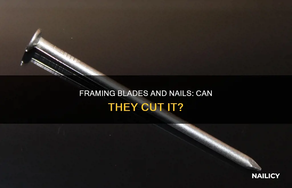 do framing blades cut through nails