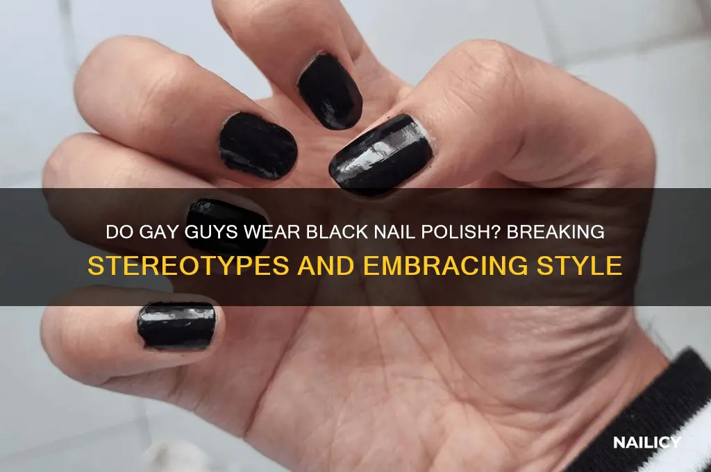 do gay guys wear black nail polish