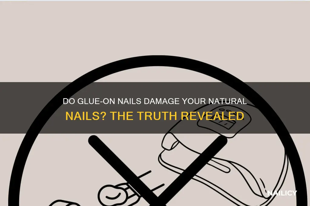 do glue on nails damage