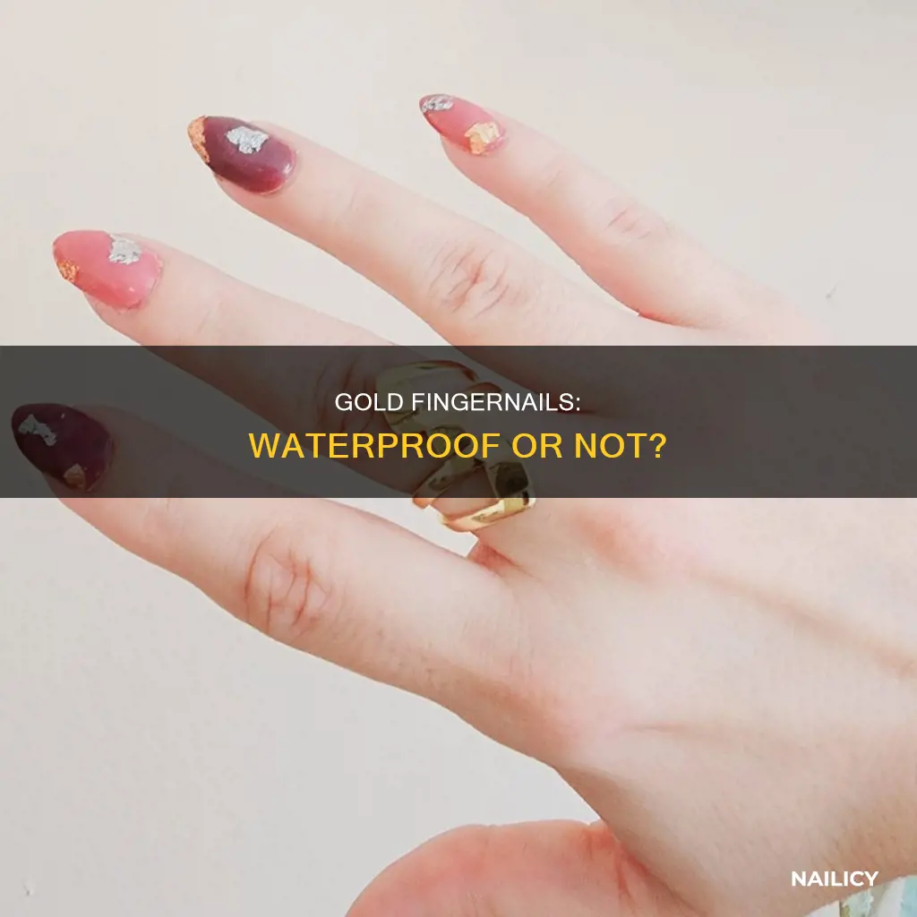 do gold finger nails come off in water