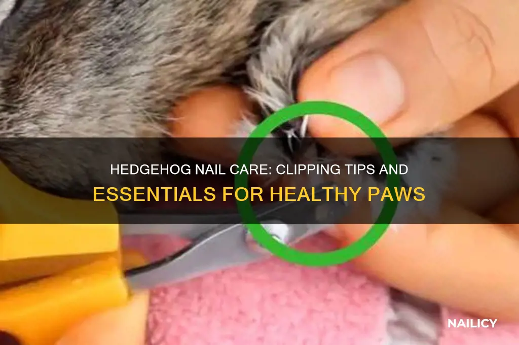do i have to clip my hedgehogs nails