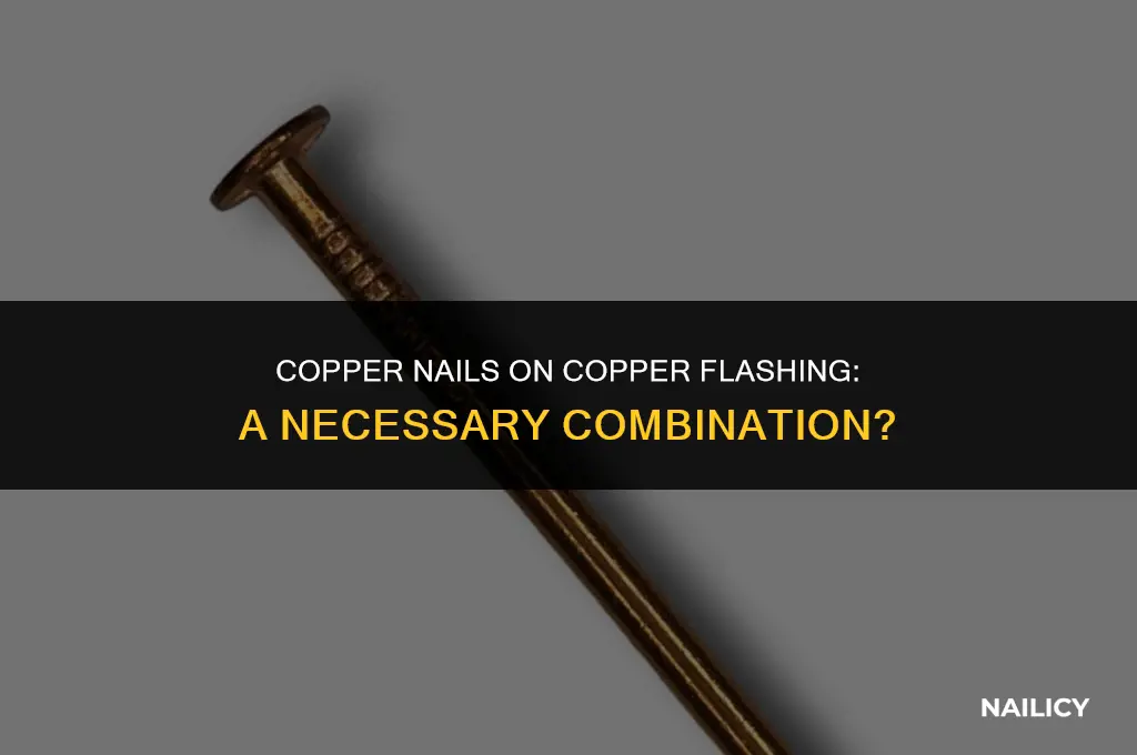 do i have to use copper nails on copper flashing