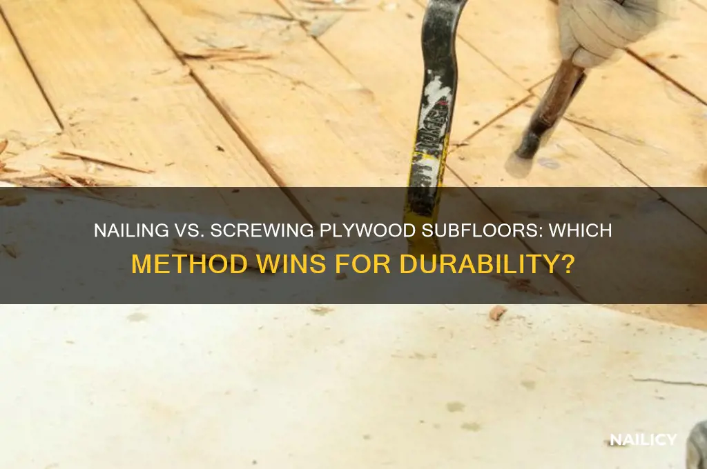 do i nail or screw plywood as sibgloor