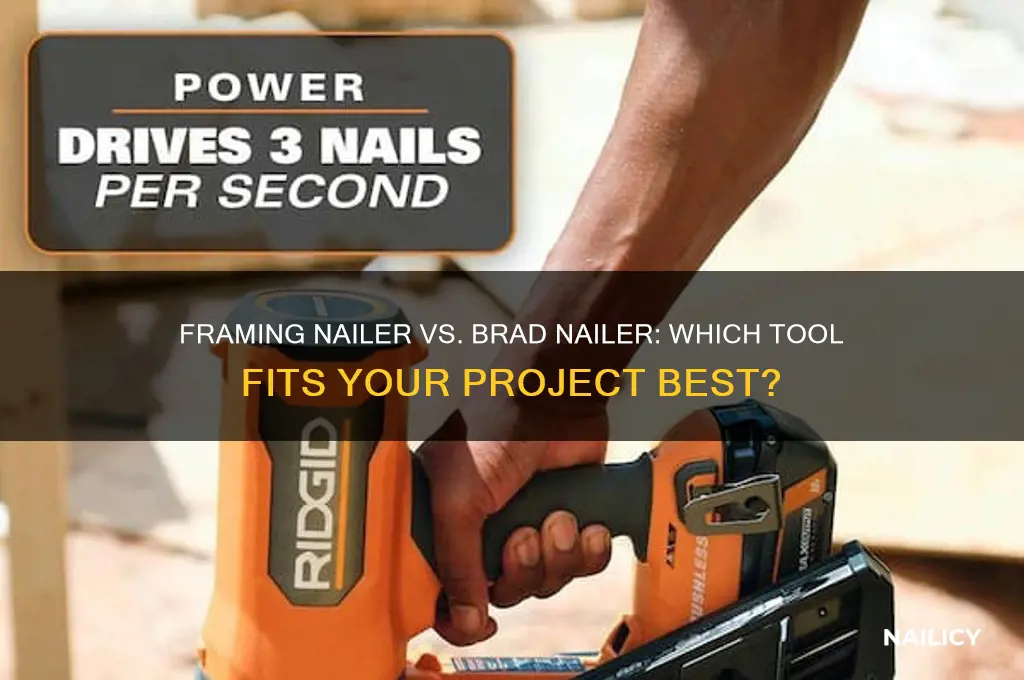do i need framing nailer or brad nailer