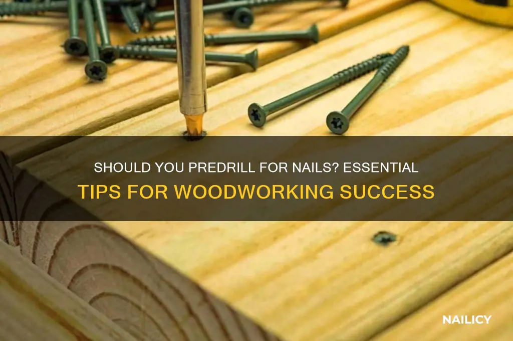 do i need to predrill for nail