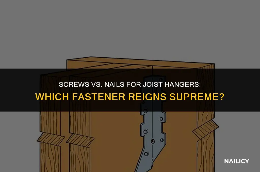 do i use screws or nails for joist hangers