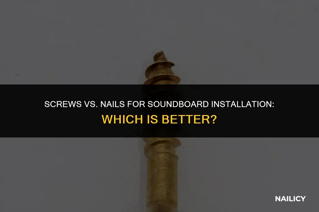 do i use screws or nails for sound board
