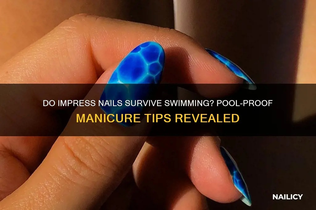 do impress nails stay on in the pool
