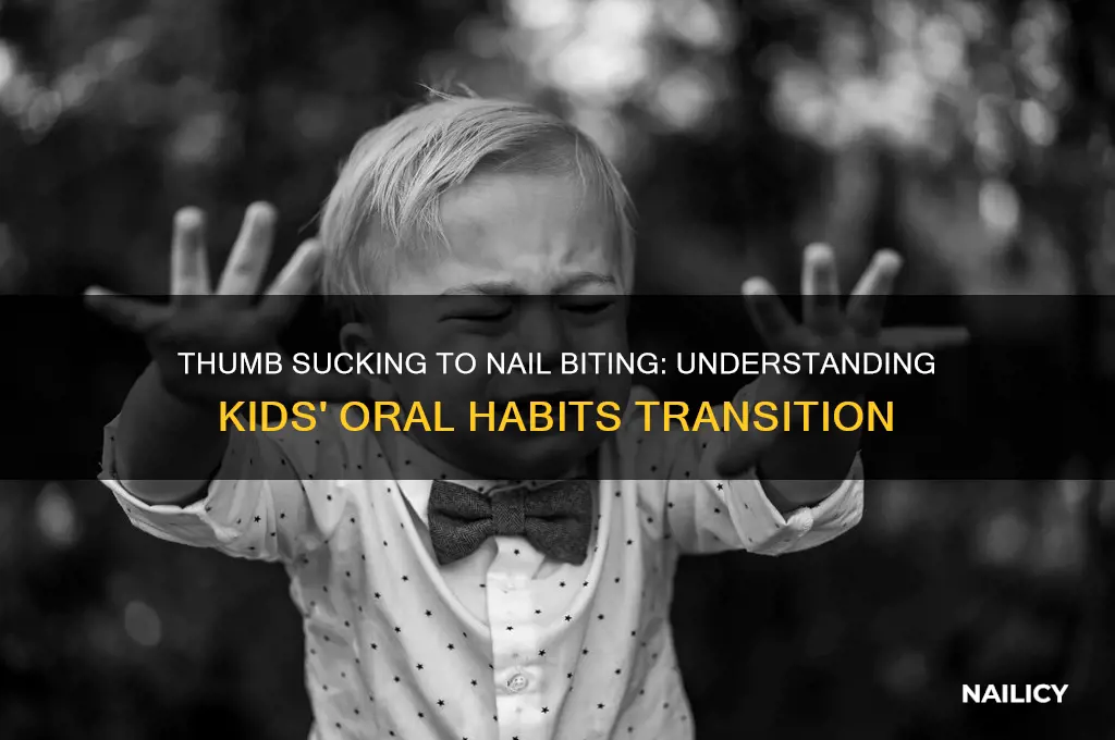 do kids that suck thumb then bite nails