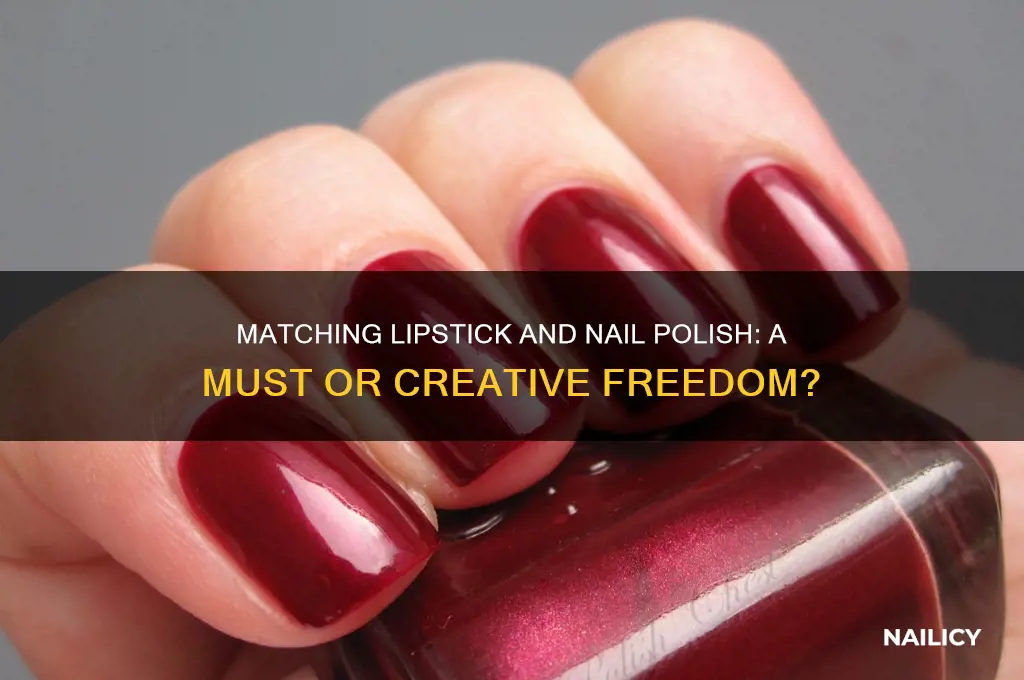 do lipstick and nail polish have to match