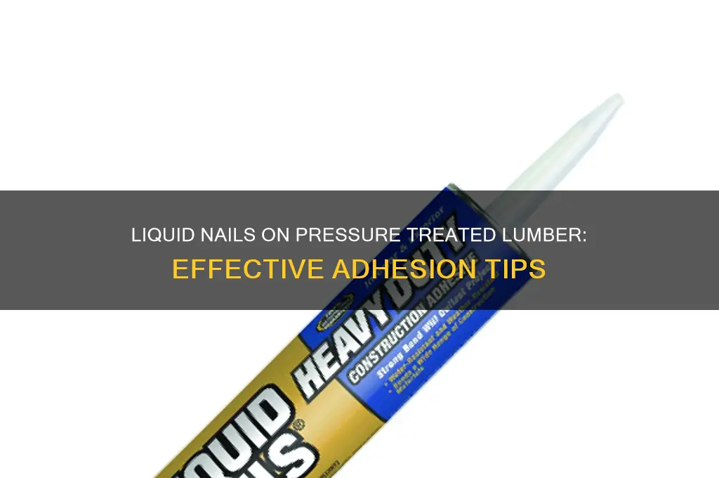 do liquid nails work on pressure treated lumber
