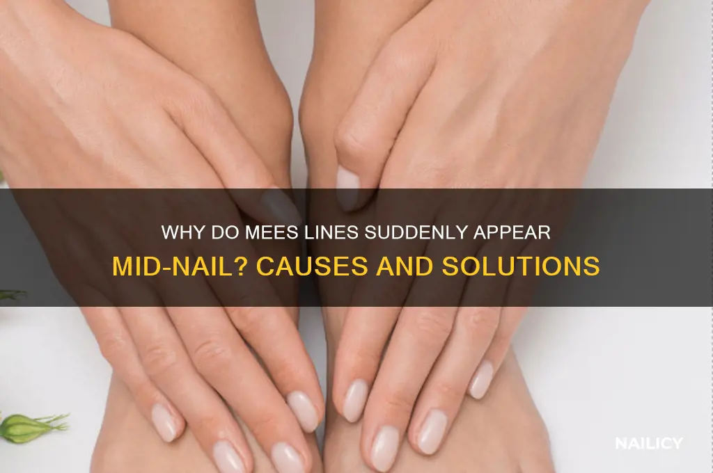 do mees lines suddenly appear mid nail