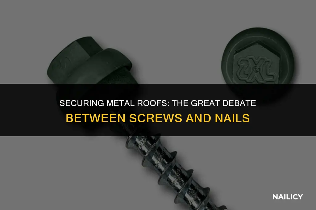 do metal roofs get put on with screws or nails