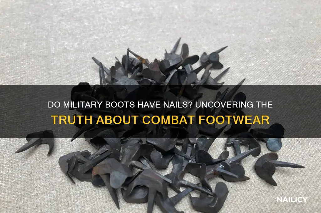 do military shoes have nails in them