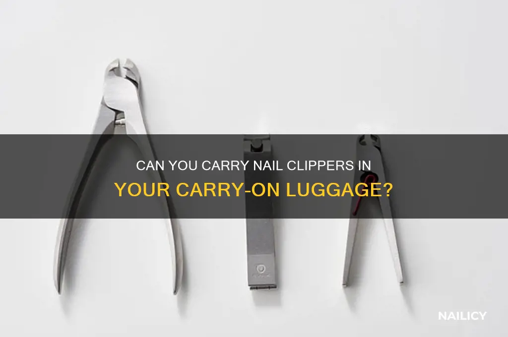 do nail clippers have to checked in